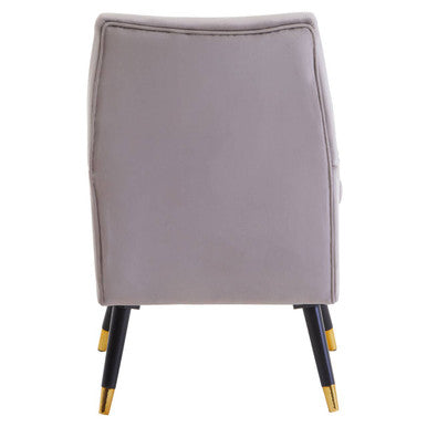 Orsina Loretta Mink Velvet Accent Chair | Modern Armchair with Gold Tips
