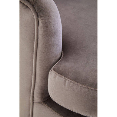 Orsina Loretta Mink Velvet Accent Chair | Modern Armchair with Gold Tips
