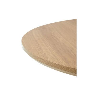Orsina Salford Round Wood Veneer Dining Table with Starburst Base