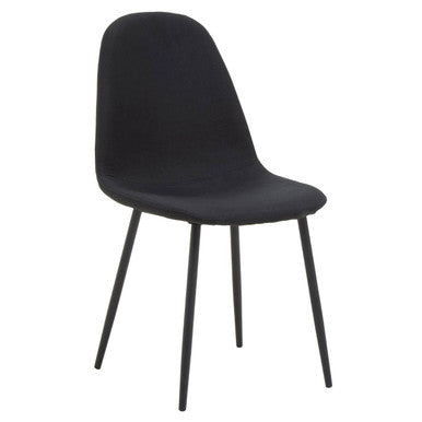 Orsina Salford Black Fabric Dining Chair – Modern Cushioned Seating