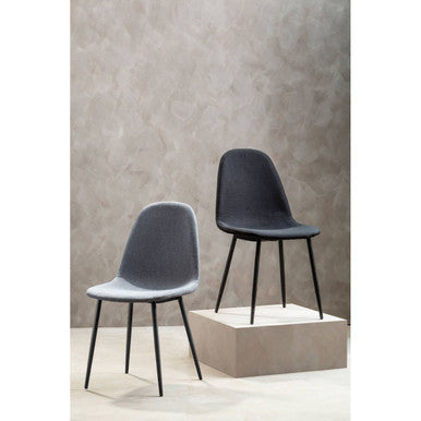 Orsina Salford Black Fabric Dining Chair – Modern Cushioned Seating