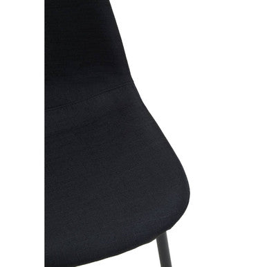Orsina Salford Black Fabric Dining Chair – Modern Cushioned Seating