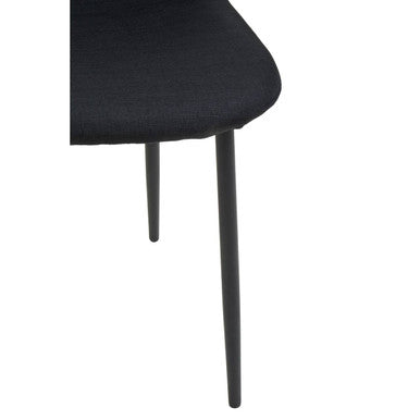 Orsina Salford Black Fabric Dining Chair – Modern Cushioned Seating
