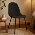 Orsina Salford Black Fabric Dining Chair – Modern Cushioned Seating