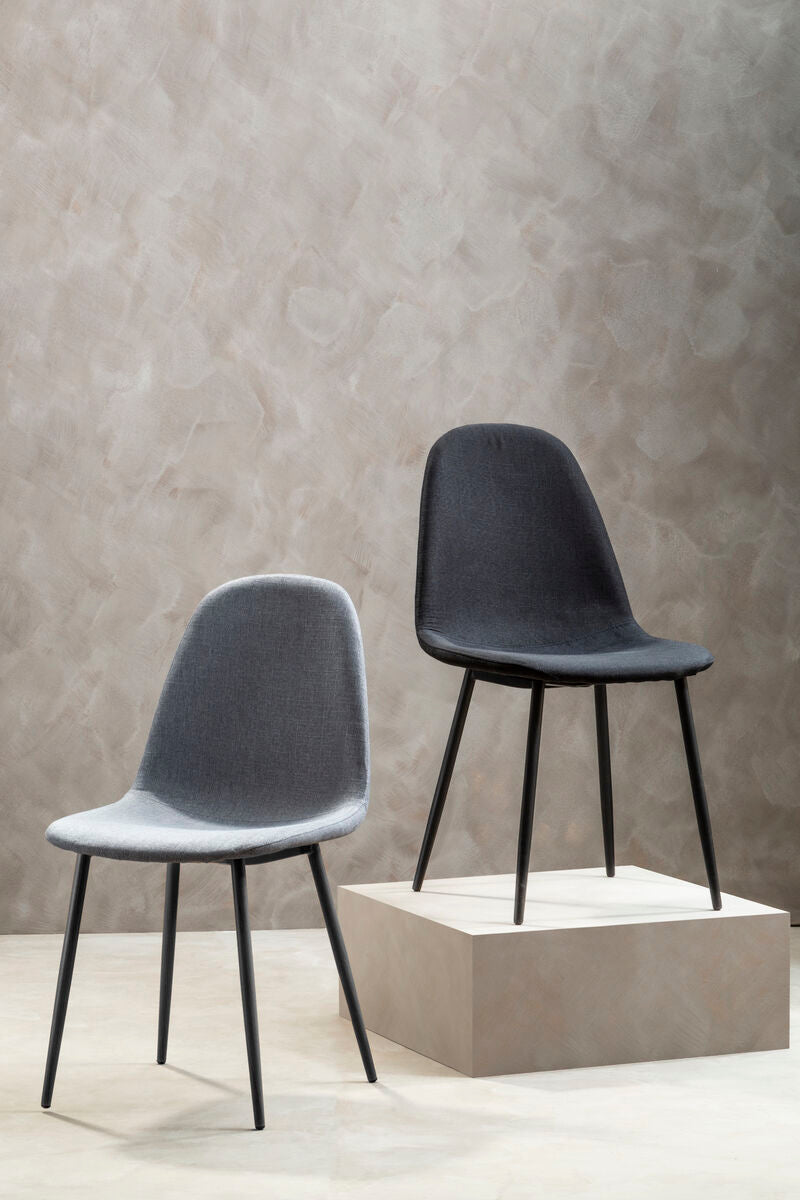 Orsina Salford Grey Fabric Dining Chair | Modern Upholstered Seat