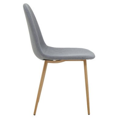 Orsina Salford Grey Dining Chair – Upholstered with Wood Effect Legs