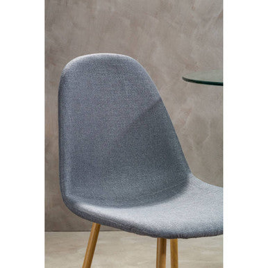 Orsina Salford Grey Dining Chair – Upholstered with Wood Effect Legs