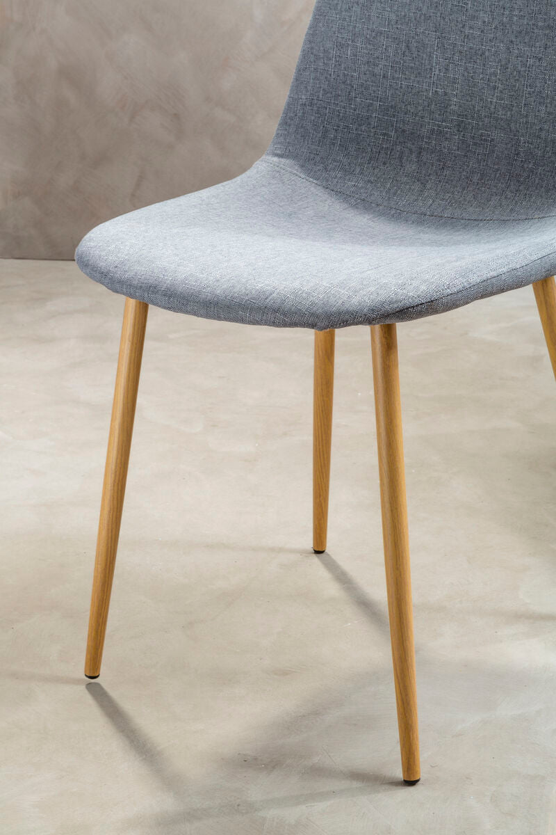 Orsina Salford Grey Dining Chair – Upholstered with Wood Effect Legs