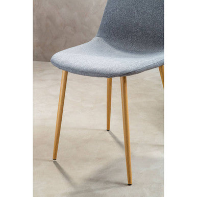 Orsina Salford Grey Dining Chair – Upholstered with Wood Effect Legs