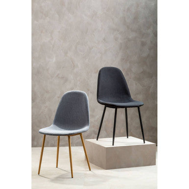 Orsina Salford Grey Dining Chair – Upholstered with Wood Effect Legs