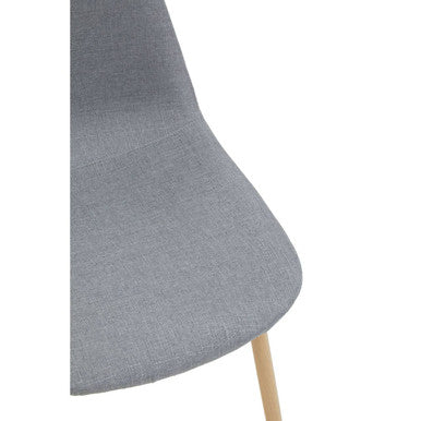 Orsina Salford Grey Dining Chair – Upholstered with Wood Effect Legs