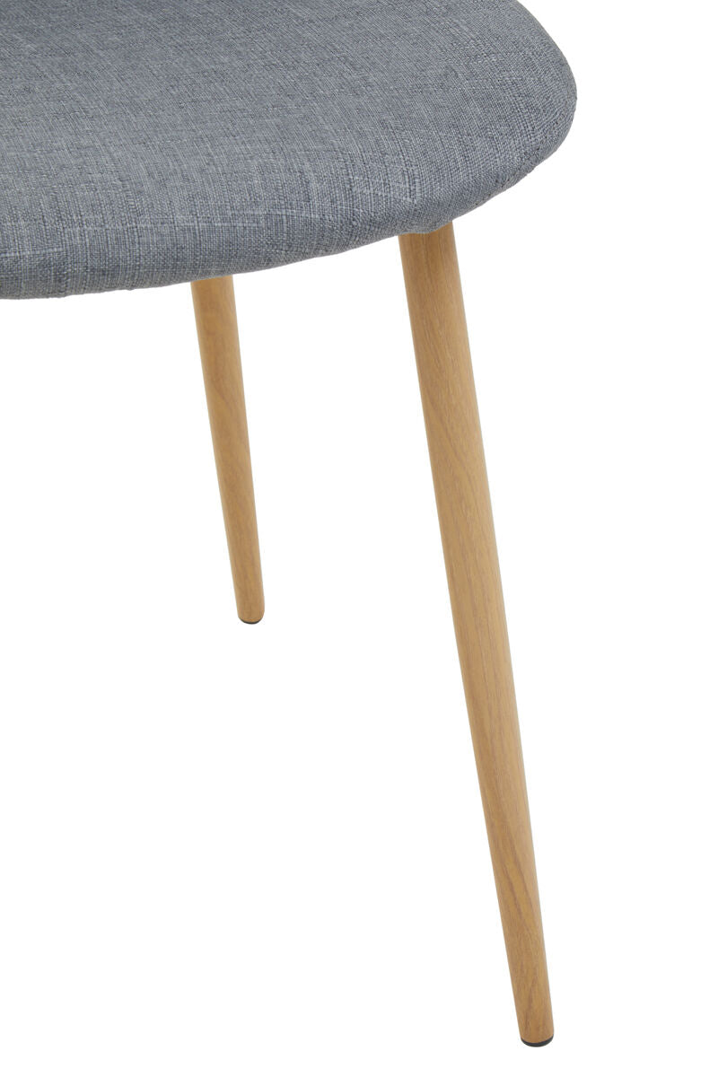 Orsina Salford Grey Dining Chair – Upholstered with Wood Effect Legs