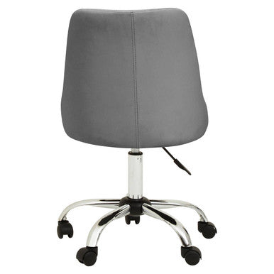 Orsina Brent Grey Faux Leather Home Office Swivel Desk Chair