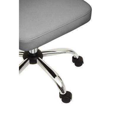 Orsina Brent Grey Faux Leather Home Office Swivel Desk Chair