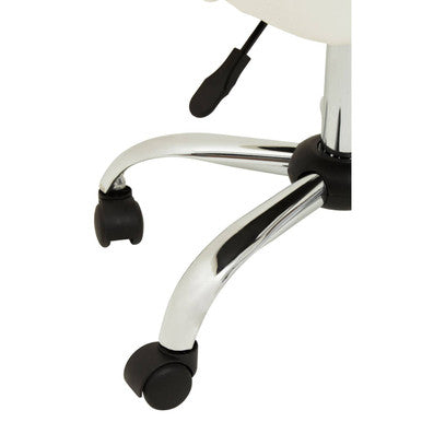 Orsina Brent Off White Faux Leather Swivel Home Office Desk Chair