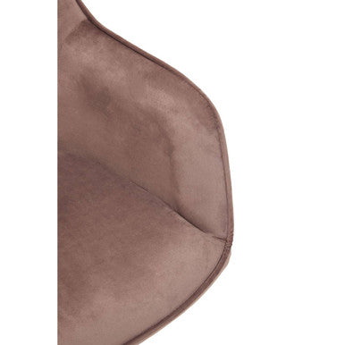 Orsina Brent Pink Velvet Desk Chair | Gold Swivel Home Office Chair