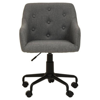 Orsina Brent Tufted Home Office Chair – Grey and Black Swivel Task Chair