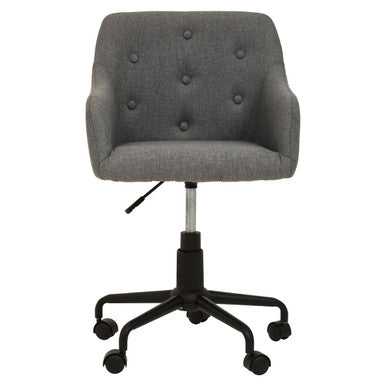 Orsina Brent Tufted Home Office Chair – Grey and Black Swivel Task Chair