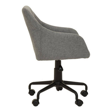 Orsina Brent Tufted Home Office Chair – Grey and Black Swivel Task Chair