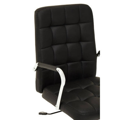 Orsina Brent Black Tufted Home Office Chair | Swivel Desk Chair