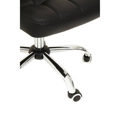 Orsina Brent Black Tufted Home Office Chair | Swivel Desk Chair