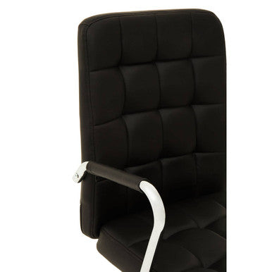 Orsina Brent Black Tufted Home Office Chair | Swivel Desk Chair