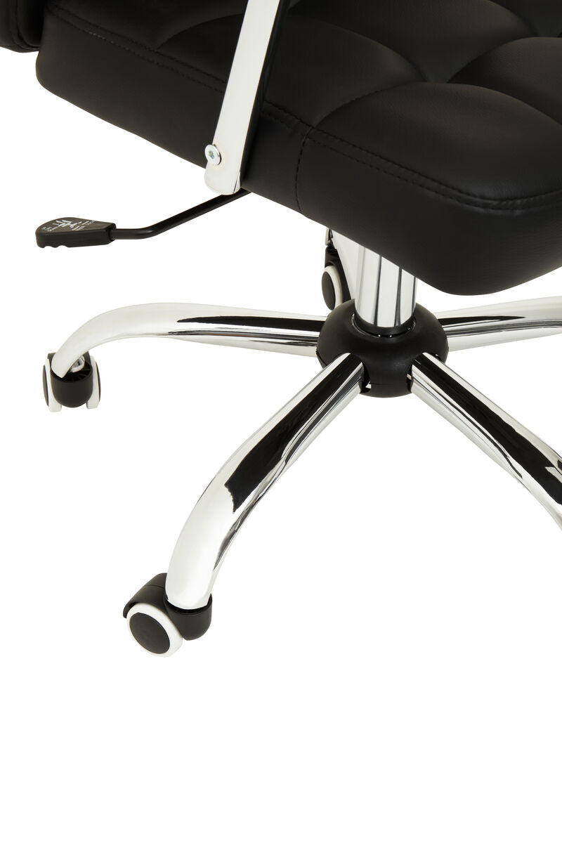 Orsina Brent Black Tufted Home Office Chair | Swivel Desk Chair
