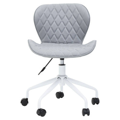 Orsina Brent Home Office Chair – Grey and White Swivel Desk Chair