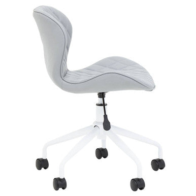 Orsina Brent Home Office Chair – Grey and White Swivel Desk Chair