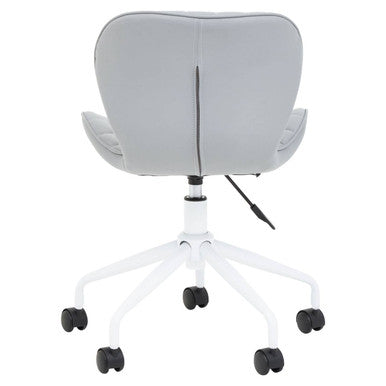 Orsina Brent Home Office Chair – Grey and White Swivel Desk Chair