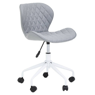 Orsina Brent Home Office Chair – Grey and White Swivel Desk Chair