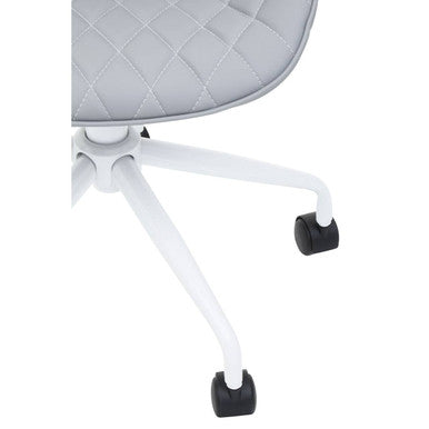Orsina Brent Home Office Chair – Grey and White Swivel Desk Chair
