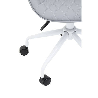Orsina Brent Home Office Chair – Grey and White Swivel Desk Chair