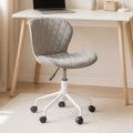 Orsina Brent Home Office Chair – Grey and White Swivel Desk Chair