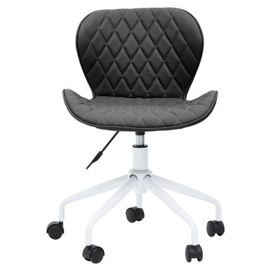 Orsina Brent Home Office Chair – Modern Black and White Swivel Task Chair