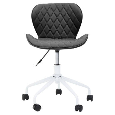Orsina Brent Home Office Chair – Modern Black and White Swivel Task Chair