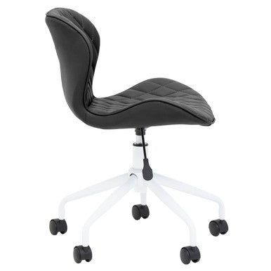 Orsina Brent Home Office Chair – Modern Black and White Swivel Task Chair