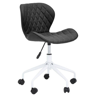 Orsina Brent Home Office Chair – Modern Black and White Swivel Task Chair