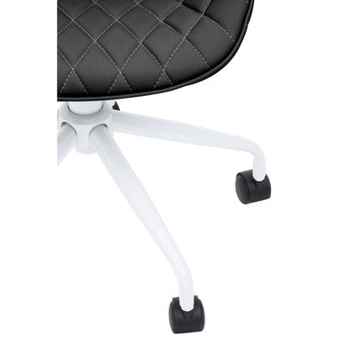 Orsina Brent Home Office Chair – Modern Black and White Swivel Task Chair