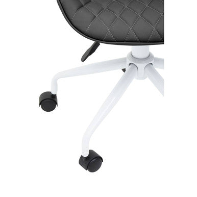 Orsina Brent Home Office Chair – Modern Black and White Swivel Task Chair