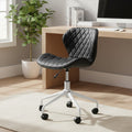 Orsina Brent Home Office Chair – Modern Black and White Swivel Task Chair