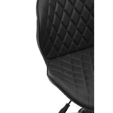 Orsina Brent Armless Home Office Chair – Compact Black Swivel Task Chair