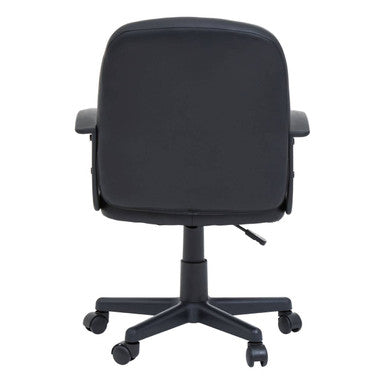 Orsina Brent Small Home Office Chair – Compact Armless Black Desk Chair