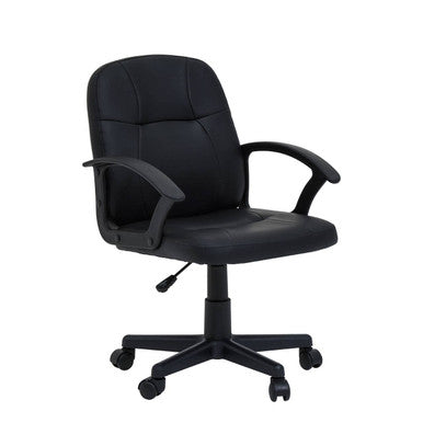 Orsina Brent Small Home Office Chair – Compact Armless Black Desk Chair