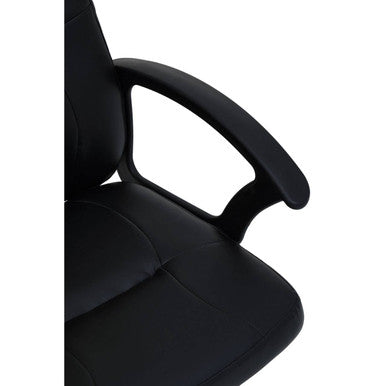 Orsina Brent Small Home Office Chair – Compact Armless Black Desk Chair