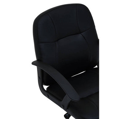 Orsina Brent Small Home Office Chair – Compact Armless Black Desk Chair