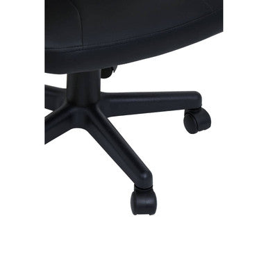 Orsina Brent Small Home Office Chair – Compact Armless Black Desk Chair
