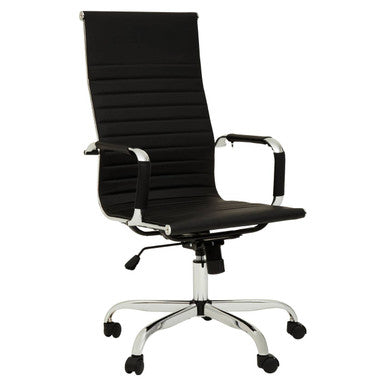Orsina Brent High Back Home Office Chair – Black Swivel Task Chair