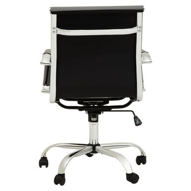 Orsina Brent Grey Low Back Home Office Chair – Compact Swivel Task Chair