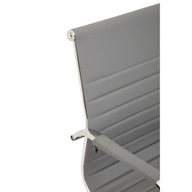 Orsina Brent Grey Low Back Home Office Chair – Compact Swivel Task Chair